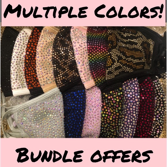 ✨RUBY RED✨ Fashion Crystal Masks - Picture 3 of 9